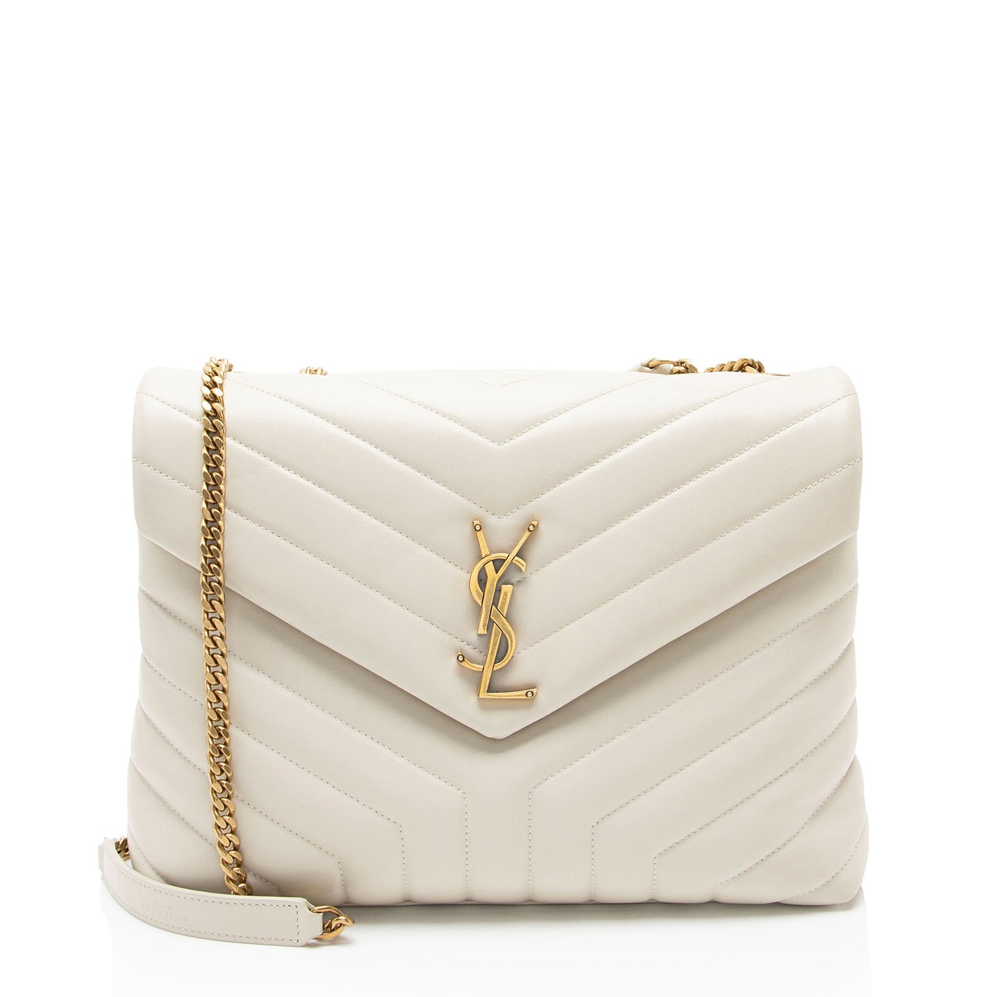 Saint Laurent Matelasse Calfskin Monogram LouLou Chain Medium Shoulder