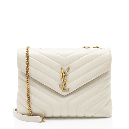 Saint Laurent Matelasse Calfskin Monogram LouLou Chain Medium Shoulder