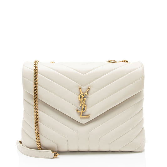 Saint Laurent Matelasse Calfskin Monogram LouLou Chain Medium Shoulder