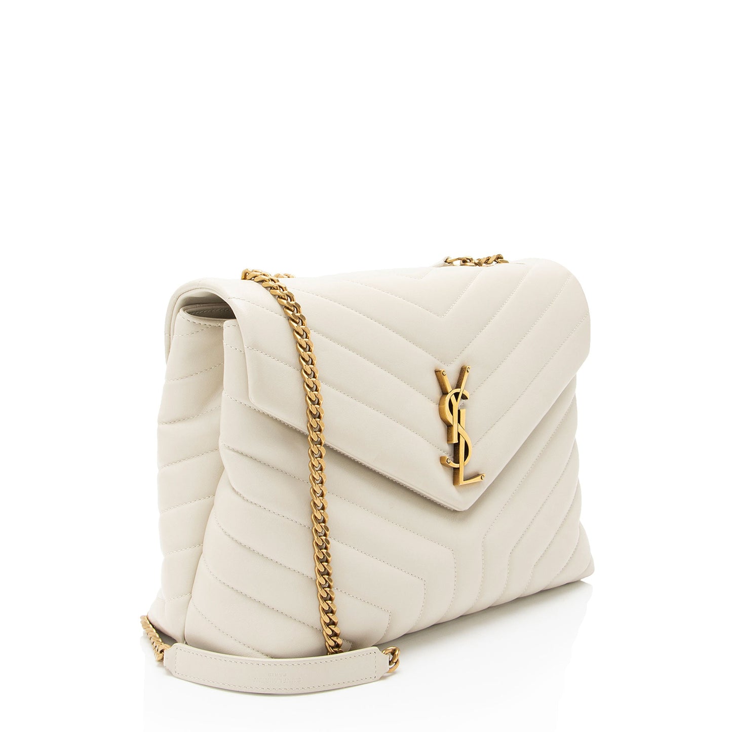 Saint Laurent Matelasse Calfskin Monogram LouLou Chain Medium Shoulder