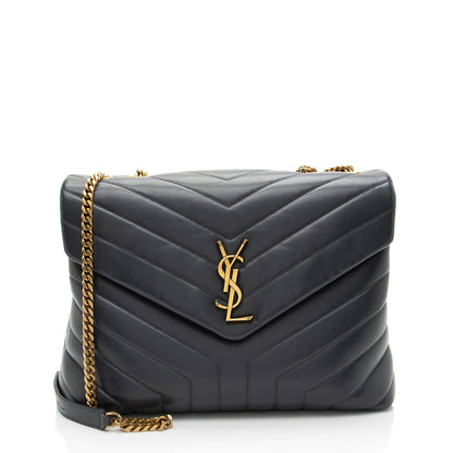 Saint Laurent Matelasse Calfskin Monogram LouLou Chain Medium Shoulder