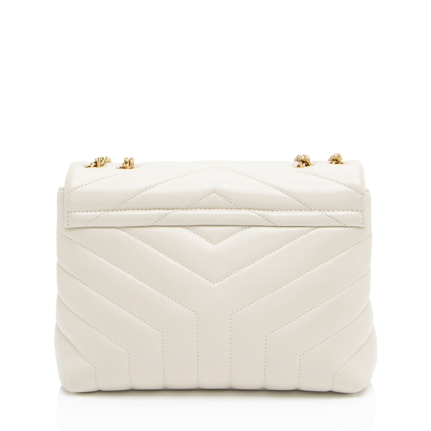 Saint Laurent Matelasse Calfskin Monogram LouLou Chain Small Crossbody