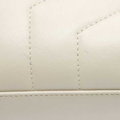 Saint Laurent Matelasse Calfskin Monogram LouLou Chain Small Crossbody