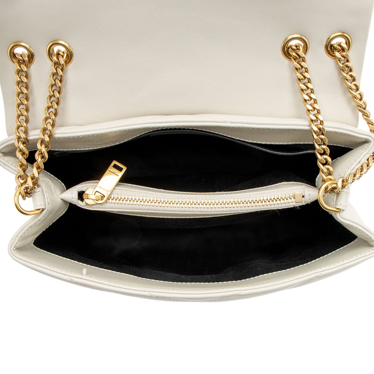 Saint Laurent Matelasse Calfskin Monogram LouLou Chain Small Crossbody