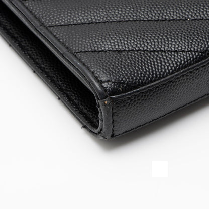 Saint Laurent Matelasse Grain de Poudre Monogram Chain Wallet Handbag