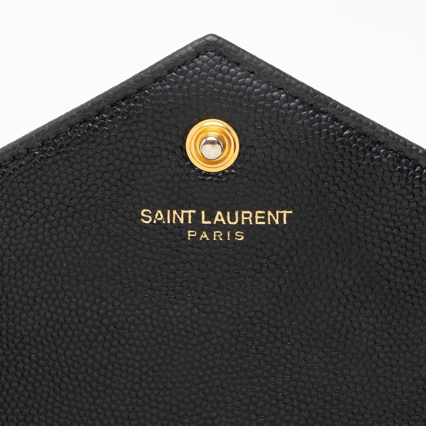 Saint Laurent Matelasse Grain de Poudre Monogram Chain Wallet Handbag