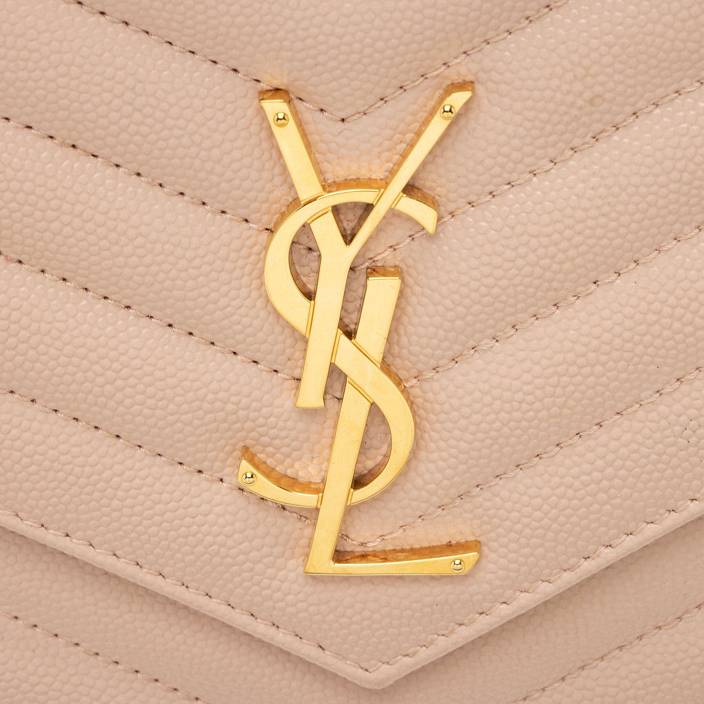 Saint Laurent Matelasse Grain de Poudre Monogram Envelope Pouch Handba