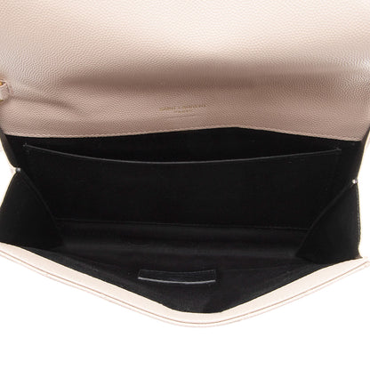 Saint Laurent Matelasse Grain de Poudre Monogram Envelope Pouch Handba