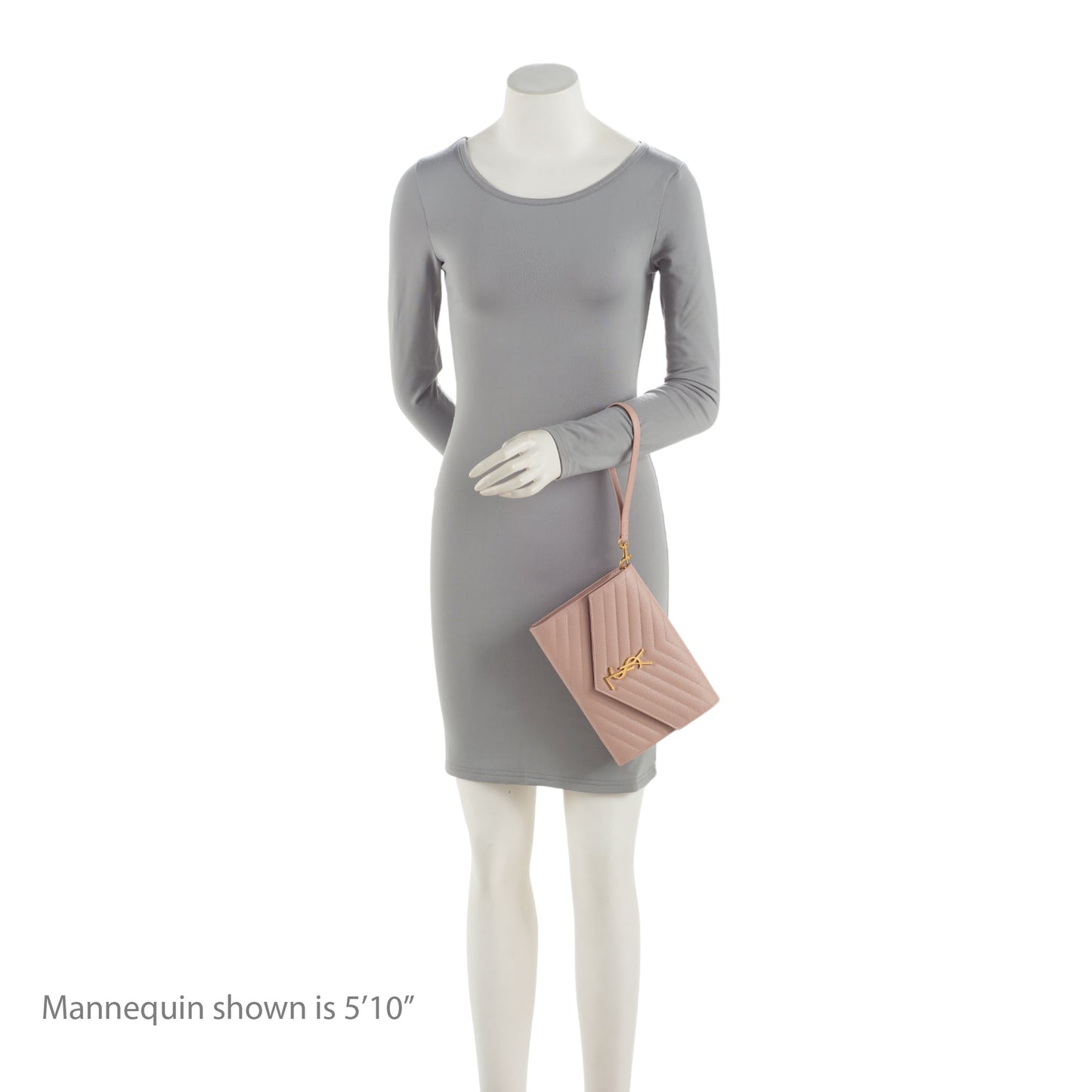 Saint Laurent Matelasse Grain de Poudre Monogram Envelope Pouch Handba