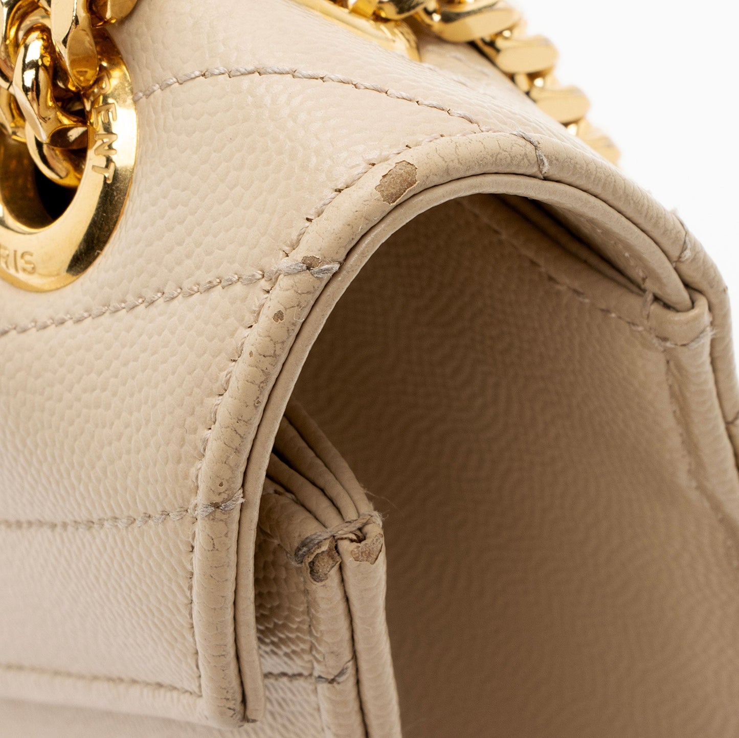 Saint Laurent Matelasse Grain de Poudre Monogram Large Shoulder Bag