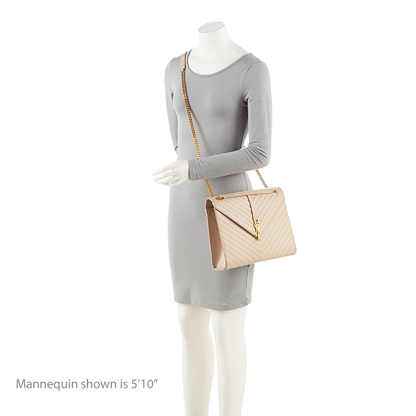 Saint Laurent Matelasse Grain de Poudre Monogram Large Shoulder Bag