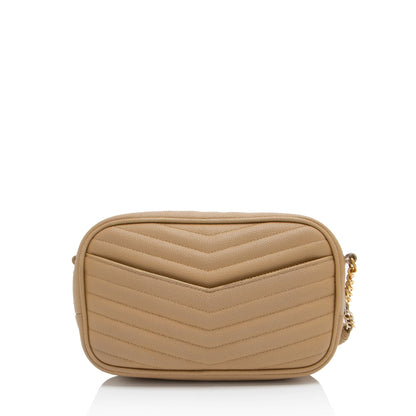 Saint Laurent Matelasse Grain de Poudre Monogram Lou Mini Camera Bag