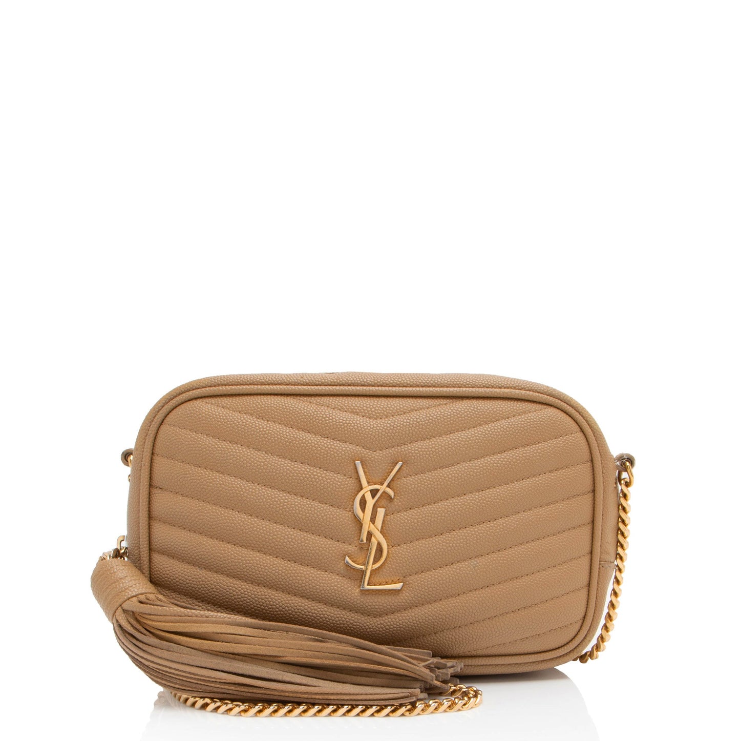 Saint Laurent Matelasse Grain de Poudre Monogram Lou Mini Camera Bag