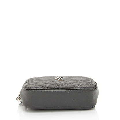 Saint Laurent Matelasse Grain de Poudre Monogram Lou Mini Camera Bag
