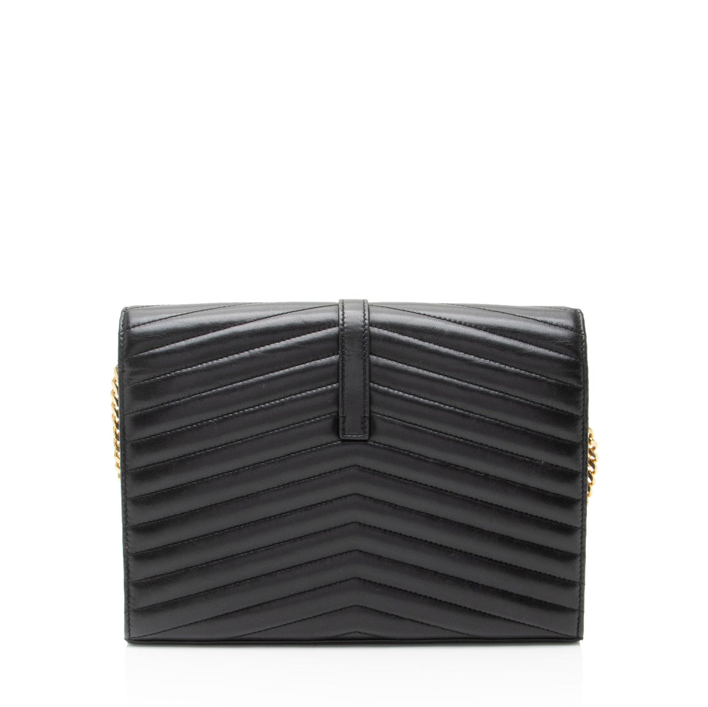 Saint Laurent Matelasse Lambskin Monogram Sulpice Chain Wallet Handbag