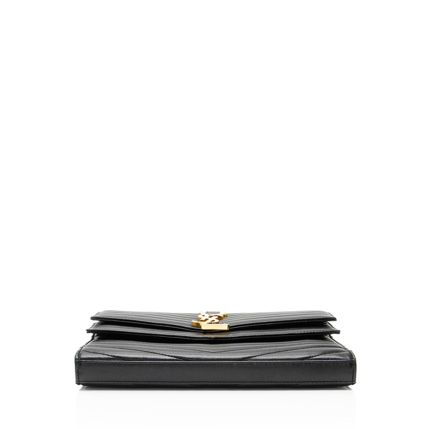 Saint Laurent Matelasse Lambskin Monogram Sulpice Chain Wallet Handbag