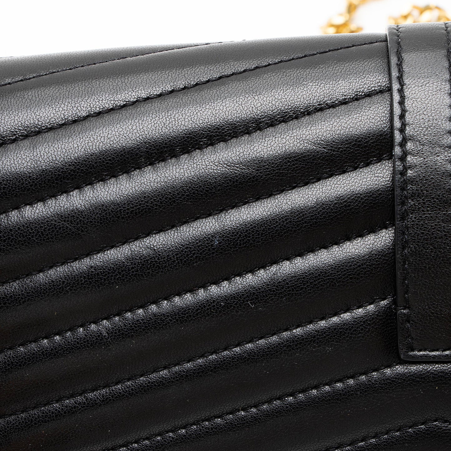 Saint Laurent Matelasse Lambskin Monogram Sulpice Chain Wallet Handbag