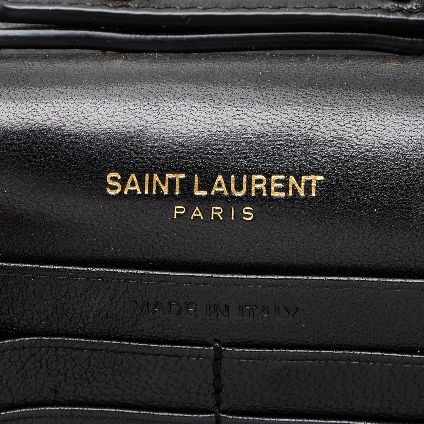 Saint Laurent Matelasse Lambskin Monogram Sulpice Chain Wallet Handbag