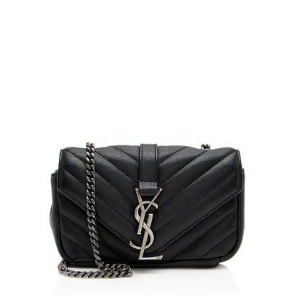 Saint Laurent Matelasse Leather Monogram Classic Baby Chain Bag