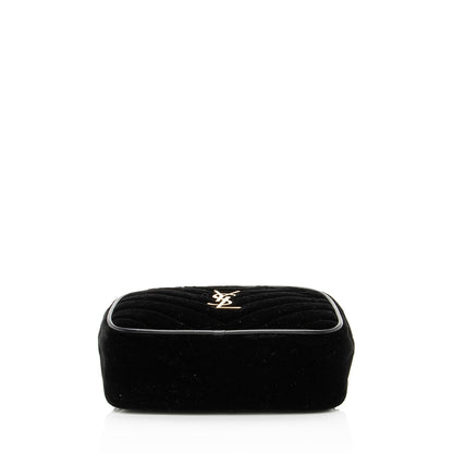 Saint Laurent Matelasse Velvet Monogram Lou Belt Bag