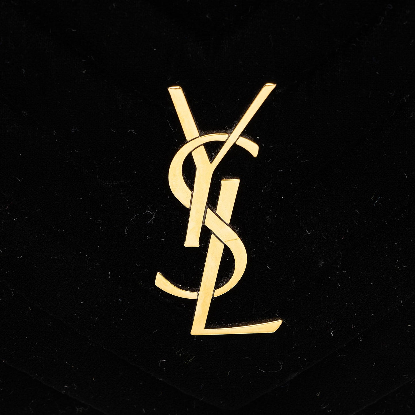 Saint Laurent Matelasse Velvet Monogram Lou Belt Bag