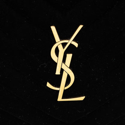 Saint Laurent Matelasse Velvet Monogram Lou Belt Bag