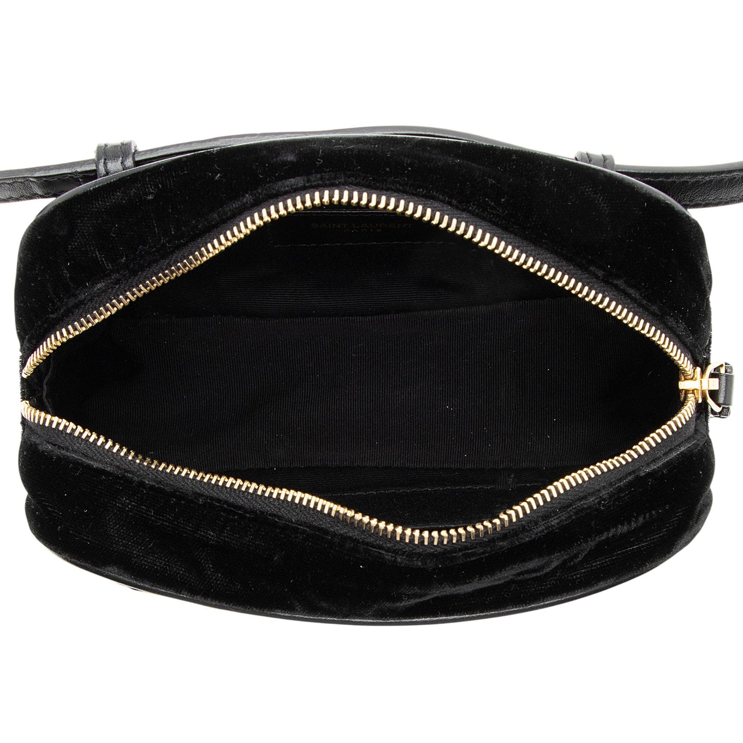 Saint Laurent Matelasse Velvet Monogram Lou Belt Bag
