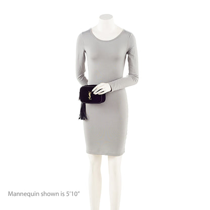 Saint Laurent Matelasse Velvet Monogram Lou Belt Bag