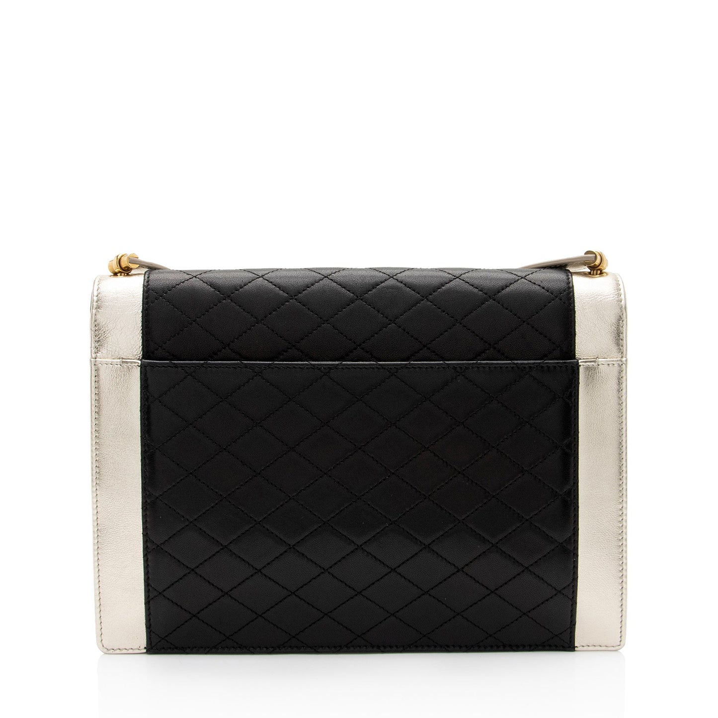 Saint Laurent Quilted Lambskin Monogram Gaby Shoulder Bag