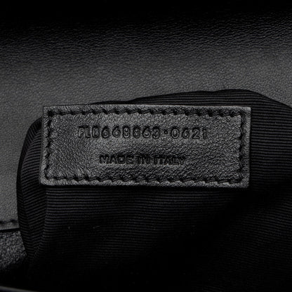 Saint Laurent Quilted Lambskin Monogram Gaby Shoulder Bag