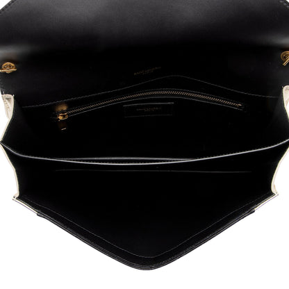 Saint Laurent Quilted Lambskin Monogram Gaby Shoulder Bag