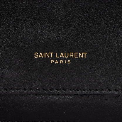 Saint Laurent Quilted Lambskin Monogram Gaby Shoulder Bag