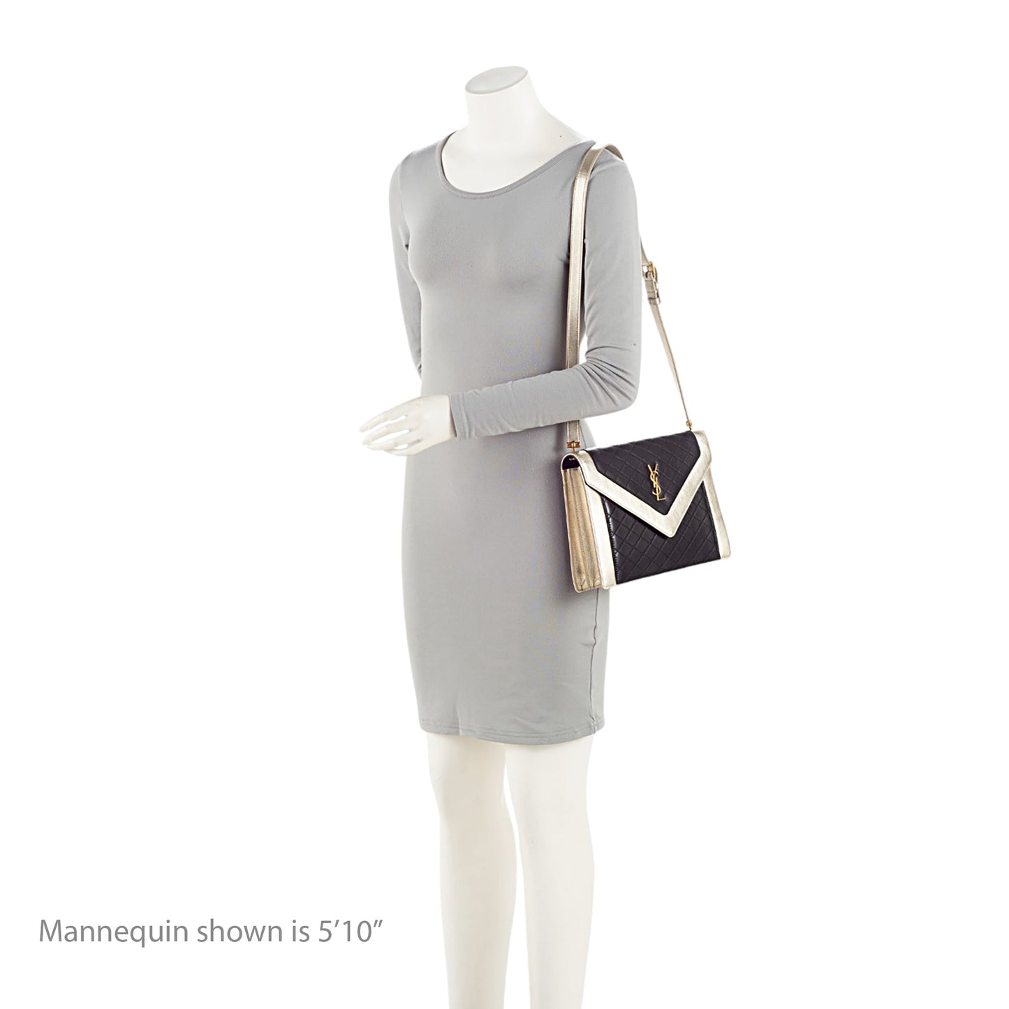 Saint Laurent Quilted Lambskin Monogram Gaby Shoulder Bag