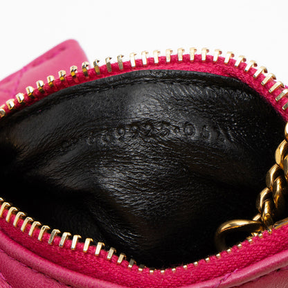 Saint Laurent Quilted Lambskin Triangle Charm Handbag