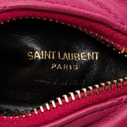 Saint Laurent Quilted Lambskin Triangle Charm Handbag
