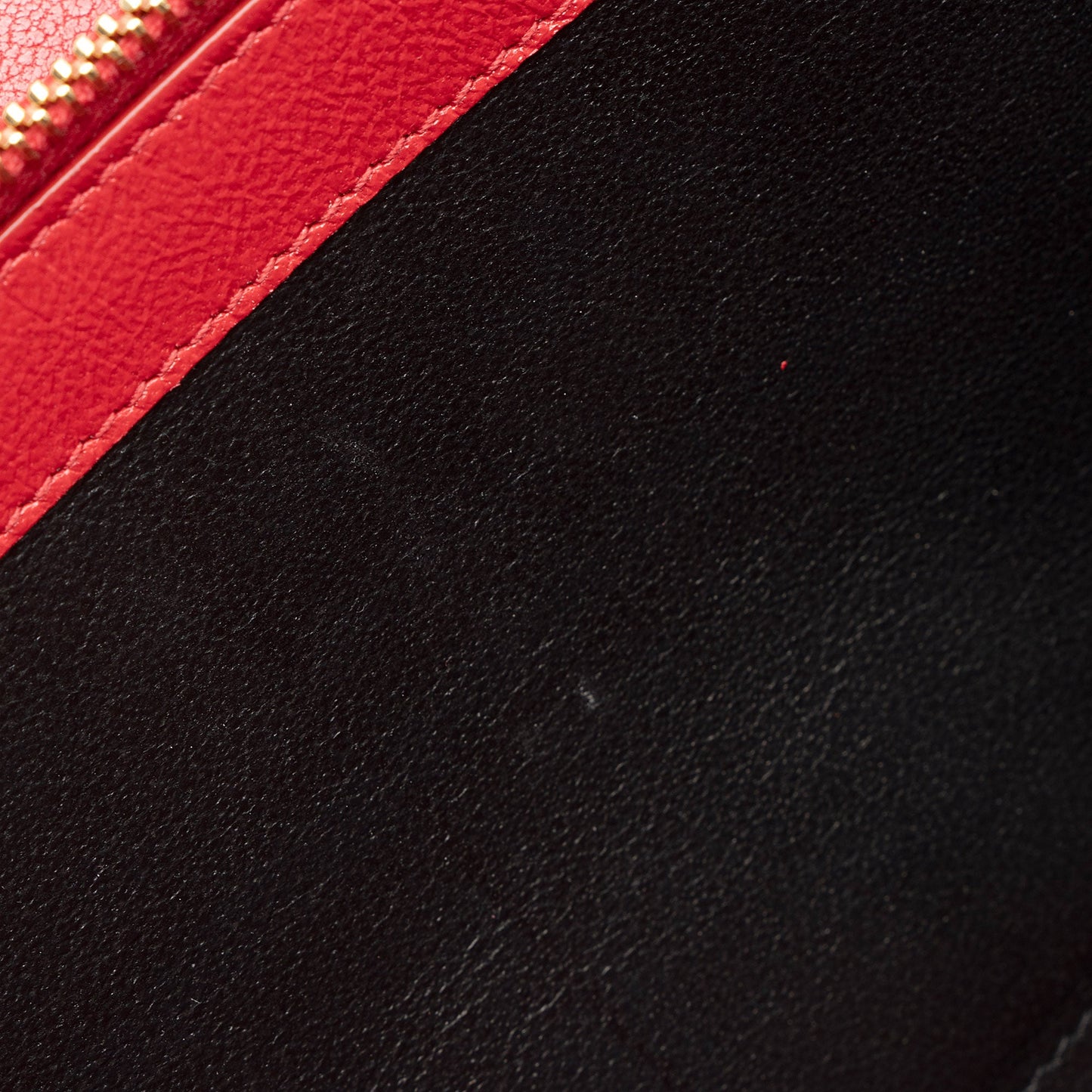 Saint Laurent Quilted Leather Monogram Becky Chain Wallet Handbag