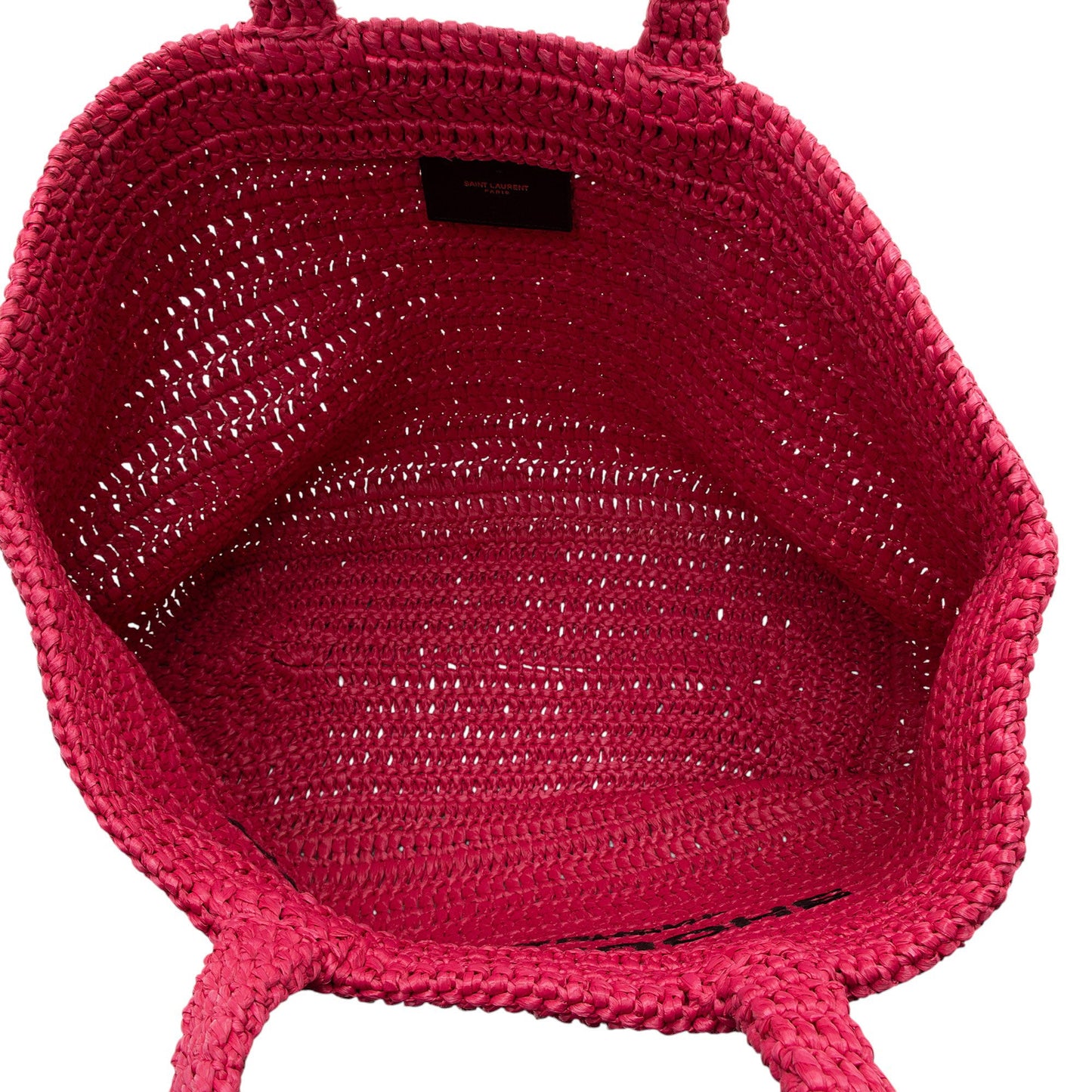 Saint Laurent Raffia Crochet Rive Gauche Tote