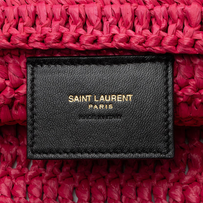 Saint Laurent Raffia Crochet Rive Gauche Tote