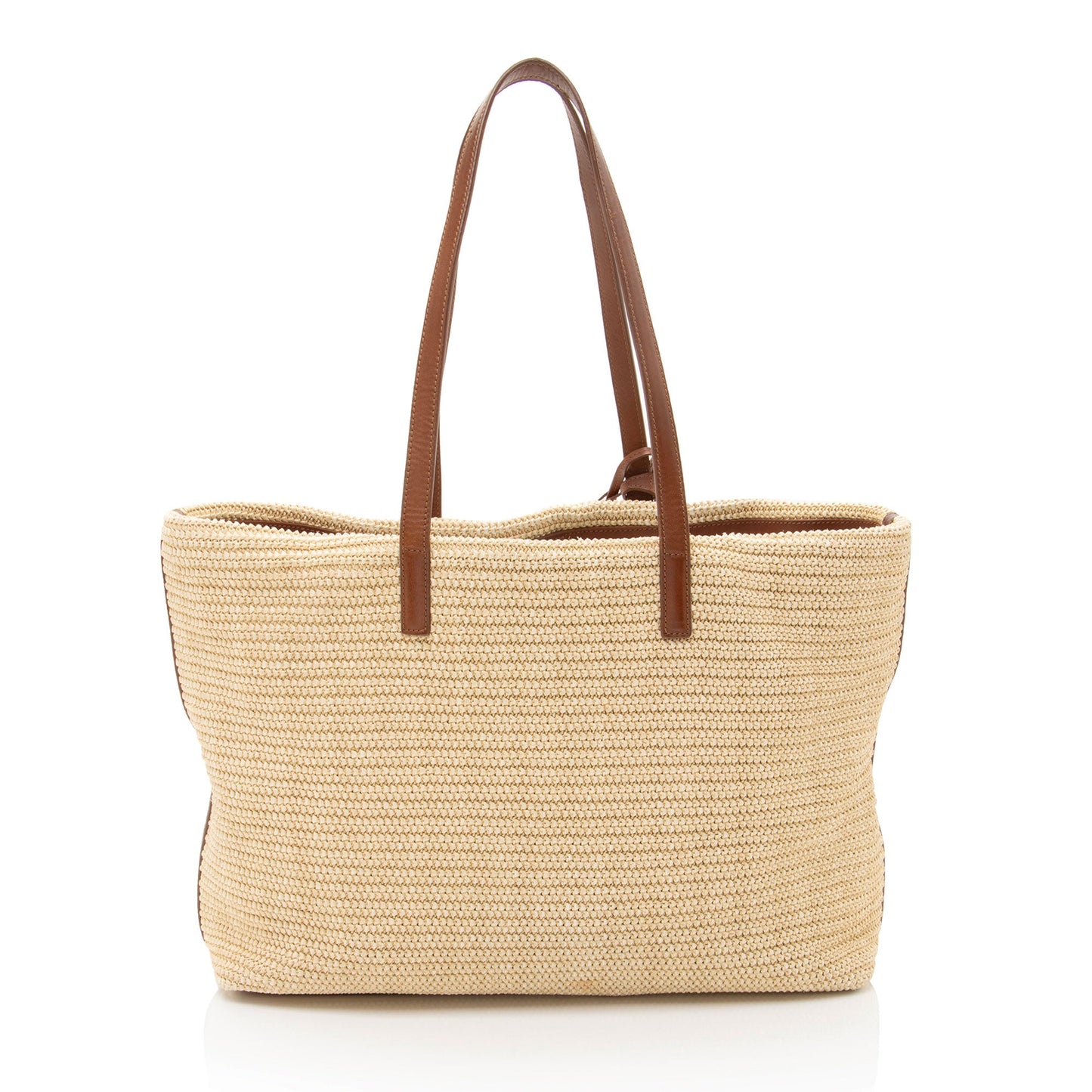 Saint Laurent Raffia Tassel Shopping Tote