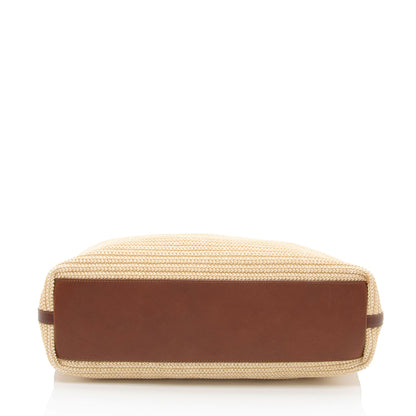 Saint Laurent Raffia Tassel Shopping Tote
