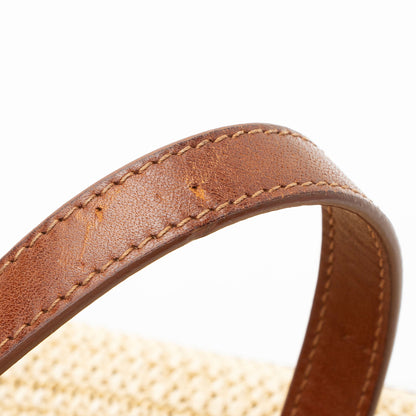 Saint Laurent Raffia Tassel Shopping Tote