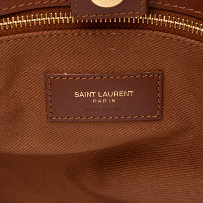 Saint Laurent Raffia Tassel Shopping Tote