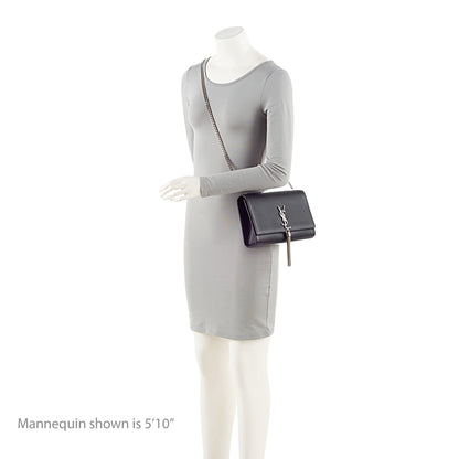 Saint Laurent Smooth Calfskin Monogram Kate Tassel Medium Shoulder Bag