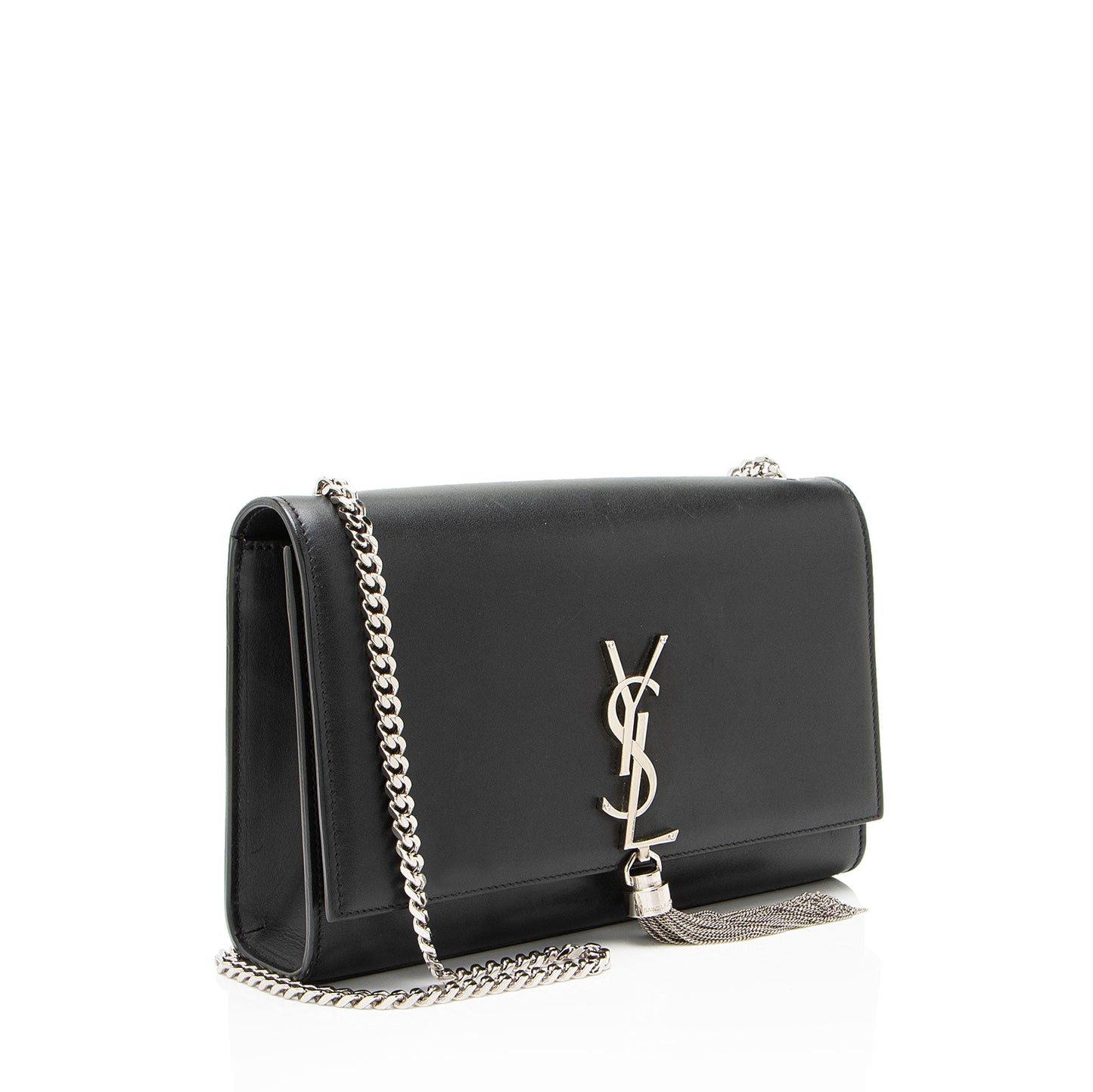 Saint Laurent Smooth Calfskin Monogram Kate Tassel Medium Shoulder Bag