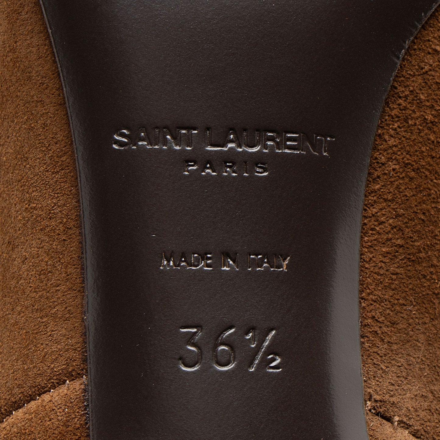 Saint Laurent Suede Fringe Charlotte Ankle Boots - Size 6.5 / 36.5 Han