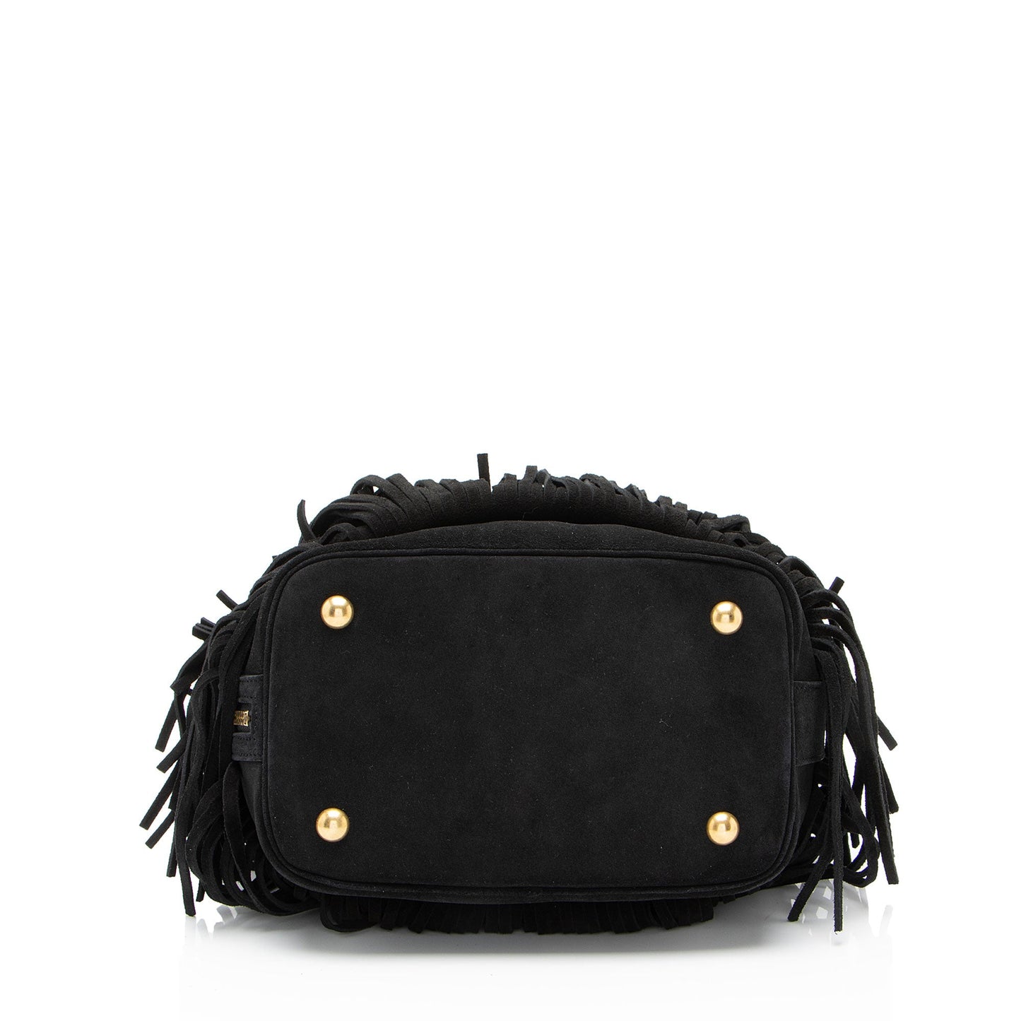 Saint Laurent Suede Fringe Emmanuelle Medium Bucket Bag