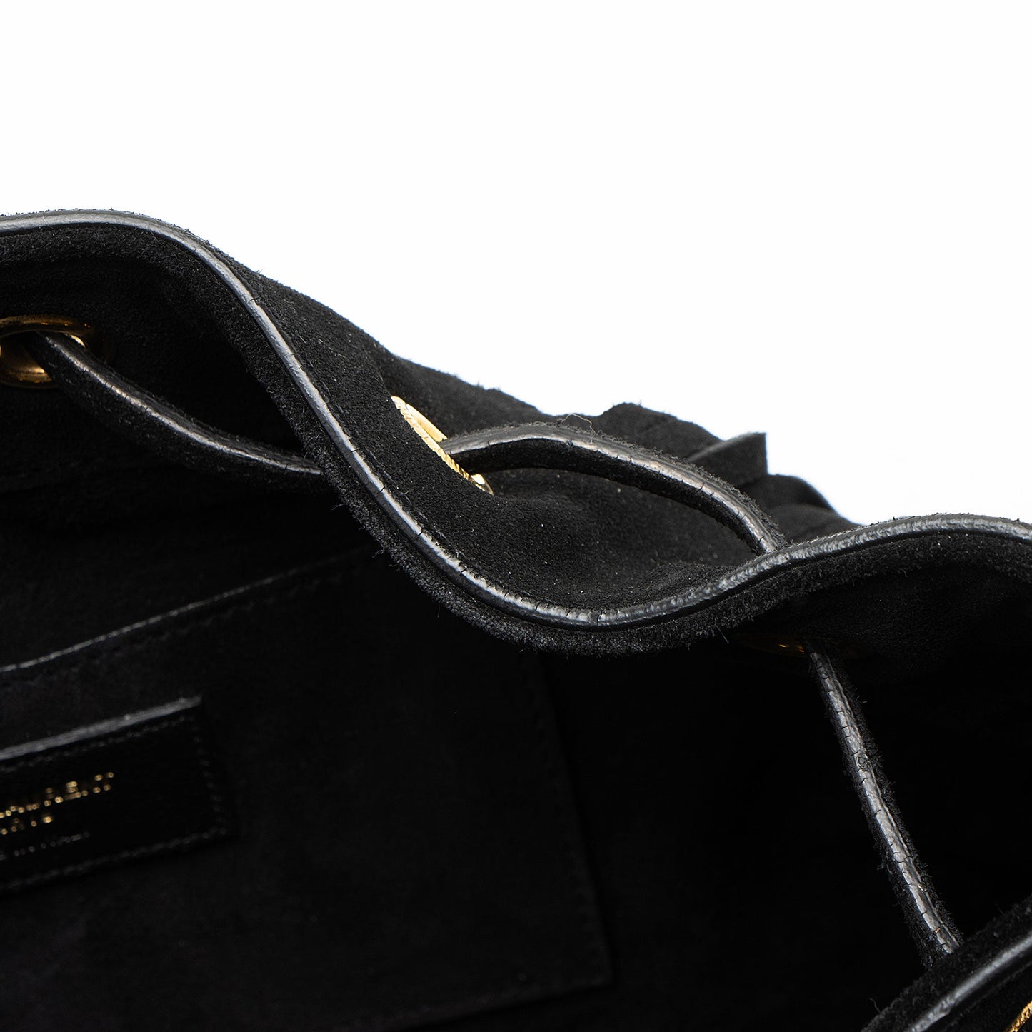 Saint Laurent Suede Fringe Emmanuelle Medium Bucket Bag