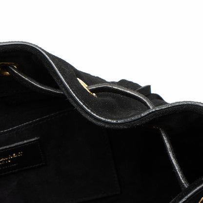 Saint Laurent Suede Fringe Emmanuelle Medium Bucket Bag