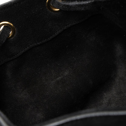 Saint Laurent Suede Fringe Emmanuelle Medium Bucket Bag