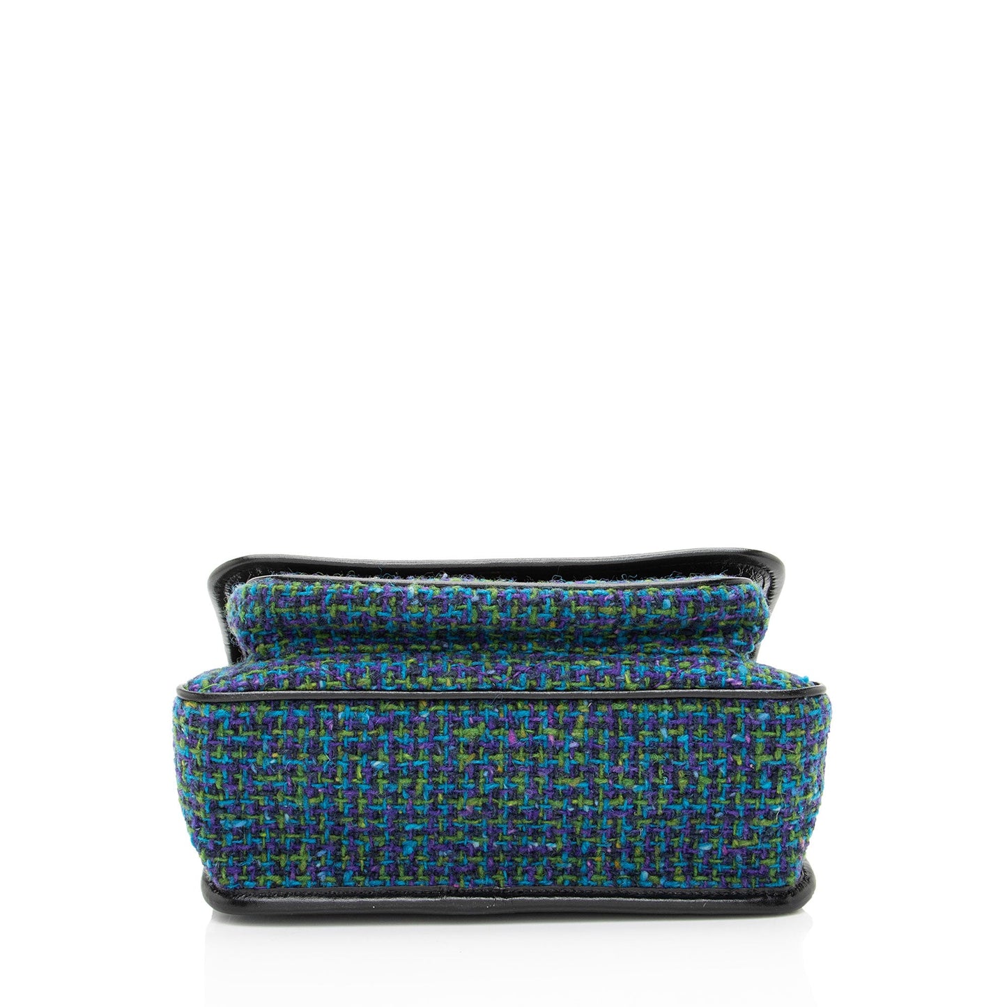 Saint Laurent Tweed Crinkled Leather Niki Baby Shoulder Bag